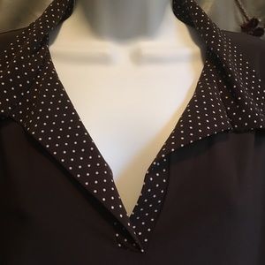 Woman’s Brown Vee Neck Shirt- 3X Plus